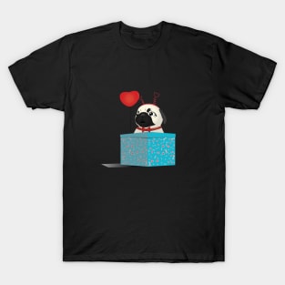 Puppy Pug Valentine T-Shirt